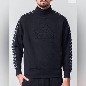 Kappa Black Sweatshirt Authentic Mock Alef Crewneck - Men’s Small